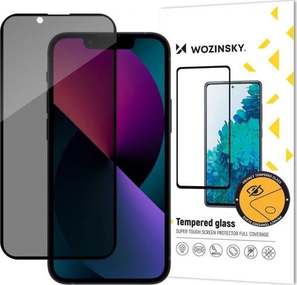 Härdat Glas - WOZINSKY - 187733274 - För iPhone 13/13 Pro - Skärmskydd - Sekretessfilter