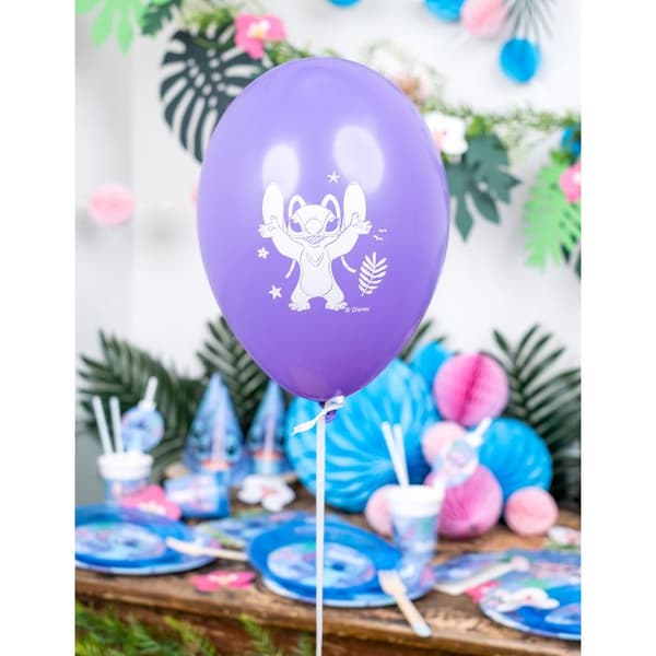 8 Latexballonger Stitch Blå