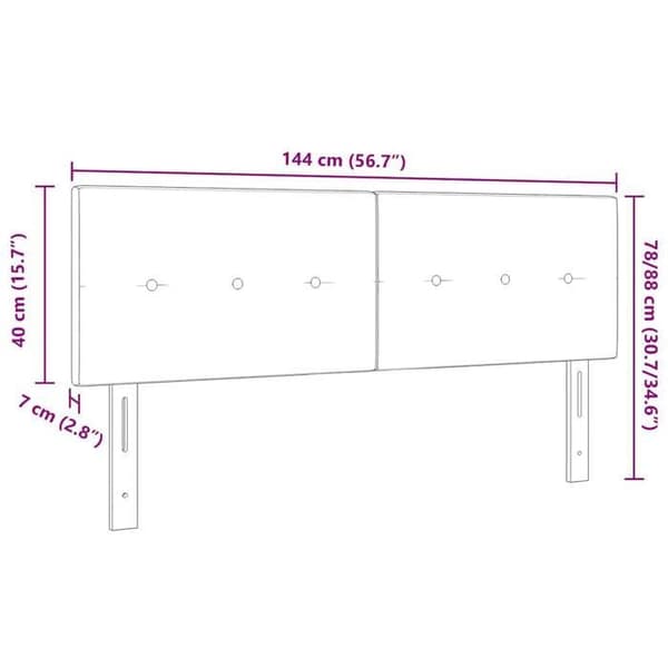 vidaXL Justerbar sänggavel Grå 144 cm tyg 42007151
