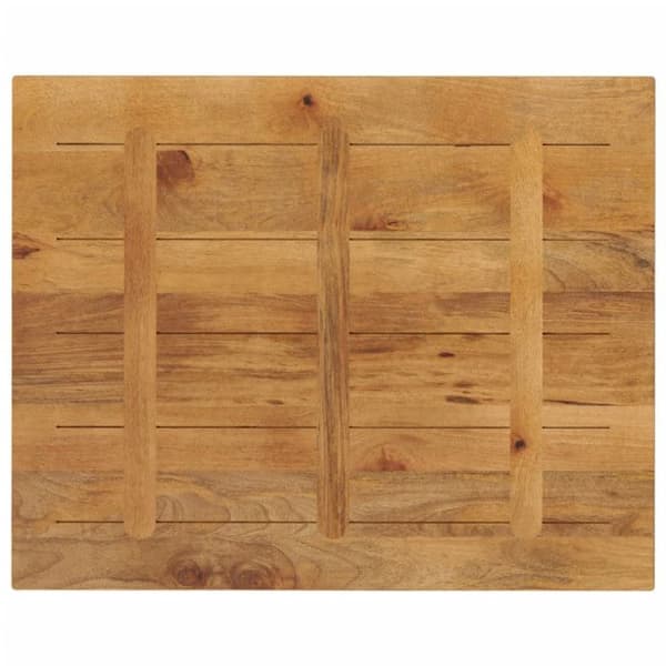 vidaXL Bordskiva 90x80x3,8 cm rektangulär massiv mangoträ 371676