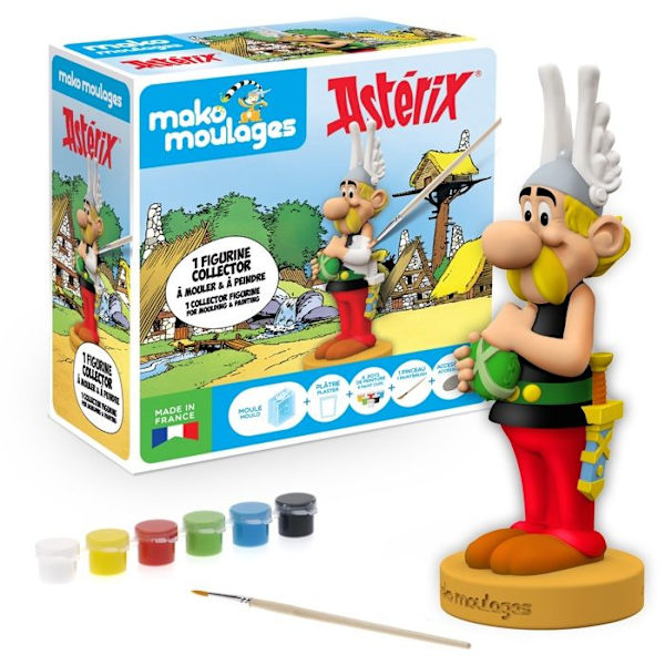 Kreativ box - Mako Moulages - Asterix och Obelix - 15 cm statyett - Tillverkad i Frankrike - Från 5 år Flerfärgad