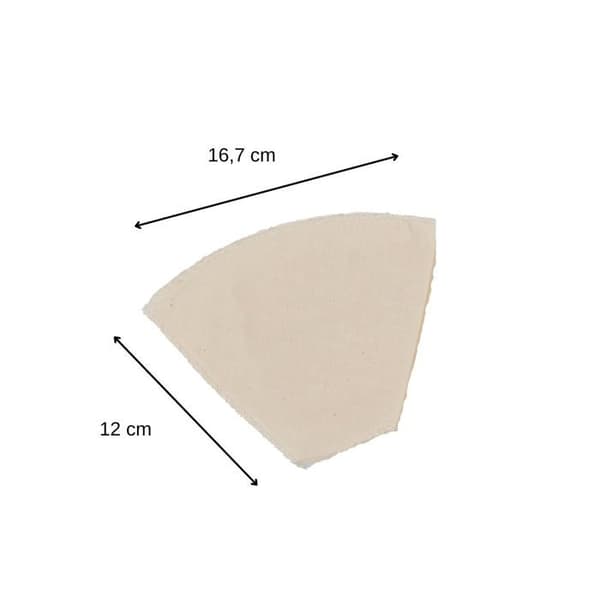 Set med 2 återanvändbara kaffefilter i bomull Fackelmann beige