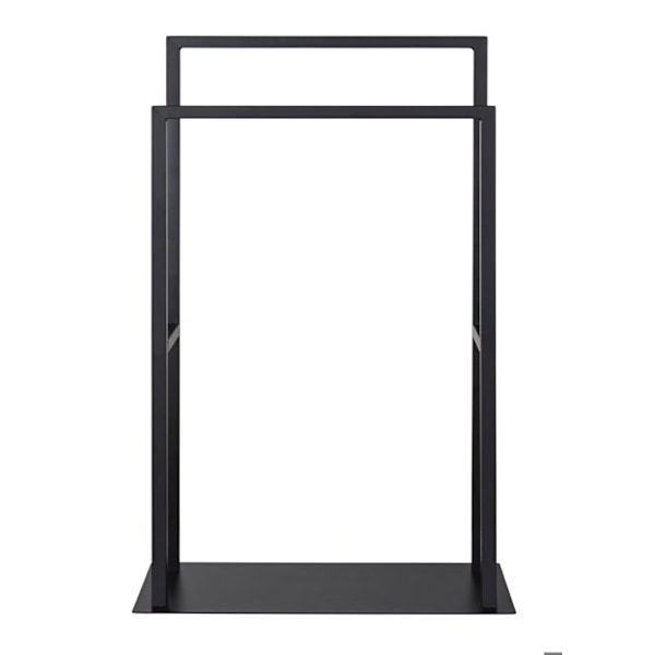 WENKO Handduksställ på Ben RIVALTANA | Handduksställ 2 Stänger eller Klädhängare | Rostfritt stål | Svart | 46x80x20 cm Matte svart