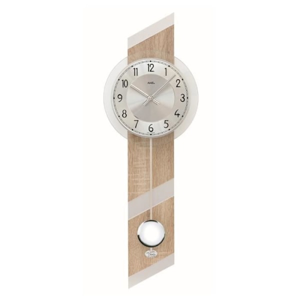 Modern väggklocka med kvartsverk från AMS AM W7415