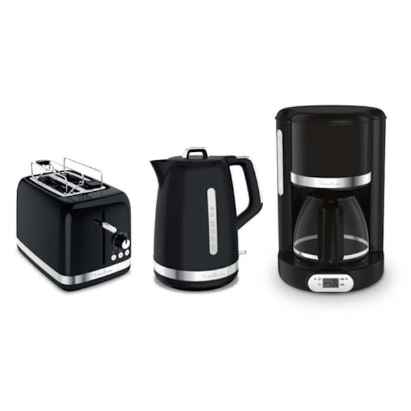 MOULINEX Soleil programmerbar filterkaffebryggare - 10/15 koppar - 1,25 L glaskanna - 1000 W - Svart