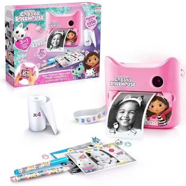 Instant Print Camera - Gabby och det magiska huset - Canal Toys - Gab 005 Rosa