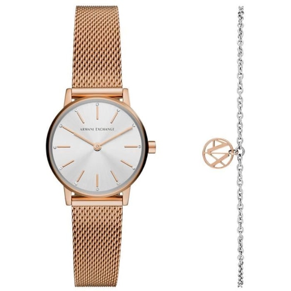 Armani Exchange Damklocka Quartz Analog Analog Stålarmband Ip-rosé AX7121 Ip-rosé