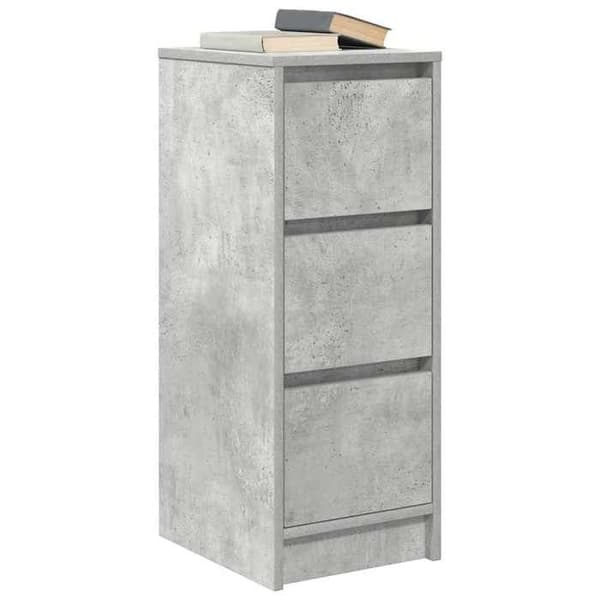 vidaXL Buffé grå betong 29,5x34x76 cm ingenjörsträ 861637