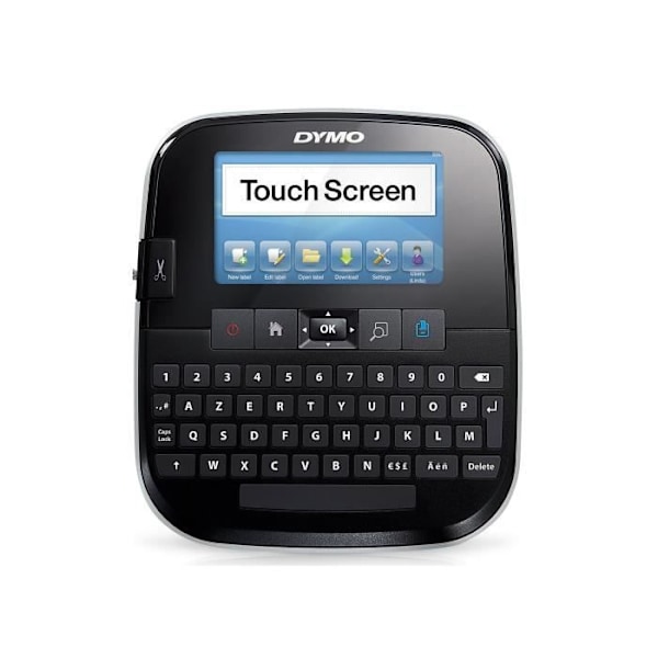 DYMO LabelManager 500TS, Etikettmaskin + USB-kabel + Uppladdningsbart batteri + laddare, QWERTY-tangentbord (EU) Svart, Silver