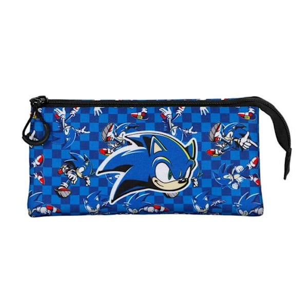 Trousse Triple - Sonic Action - Blå - One Size Blå