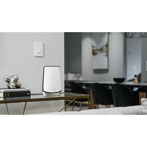NETGEAR Orbi 6 Mesh Wifi System RBK852 Tri-Band Hastighet Upp till 6 Gbit/s - Täcker upp till 350 m² och upp till 60 enheter - Paket med