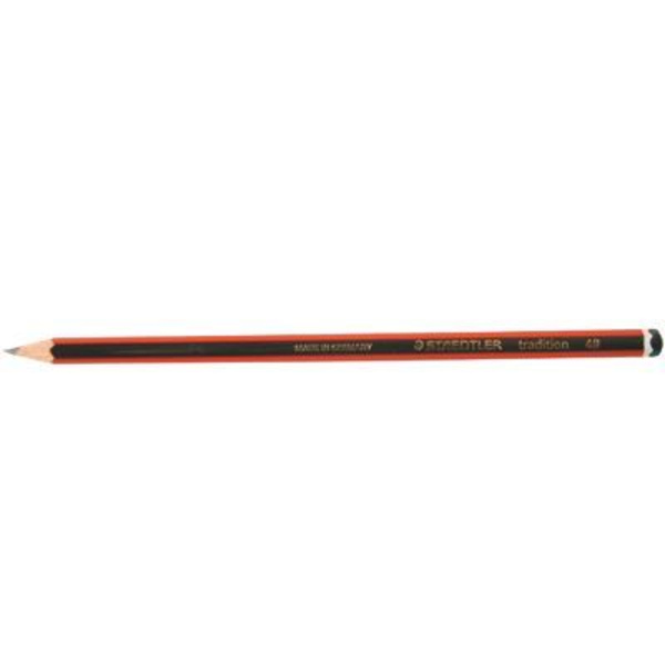 Krita - STAEDTLER - Tradition 4B - Förpackning med 12 - Grafit - Idealisk för skolan och kontoret Grafit