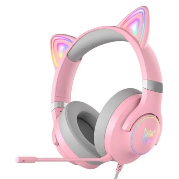 Onikuma trådlösa headset X30 cat-ear rosa - 6972470562156