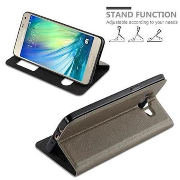 Samsung Galaxy A5 2015 (5) Fodral i STONE BROWN by Cadorabo (Design VIEW) Helt skyddsfodral med flipskydd, stativ