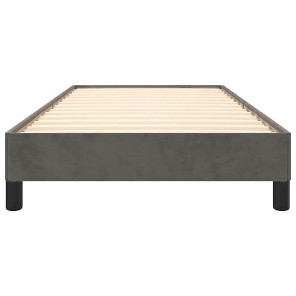 vidaXL Sängram utan madrass mörkgrå 100x200 cm sammet 346959
