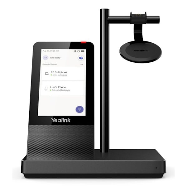 Headset kit - Yealink - WH66 Dual Teams - 2 mikrofoner - Bluetooth - 10 timmars batteritid