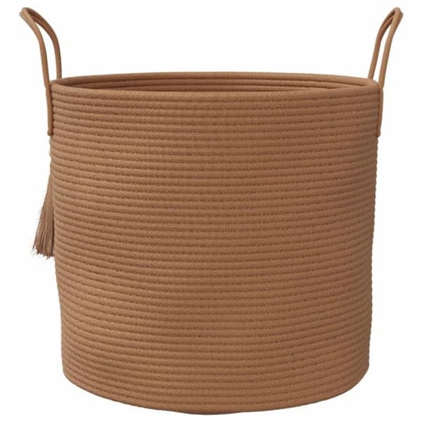 Förvaringskorg brun Ø40x35 cm bomull kastanj