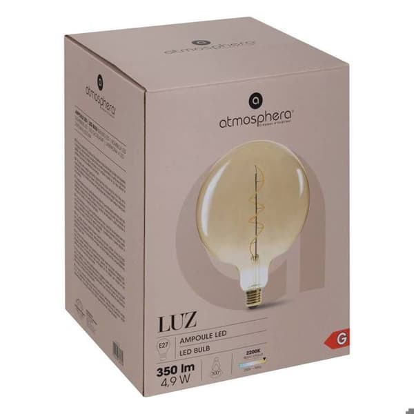 LED-lampa "Globe" amber snodd, D20cm E27 Bärnsten