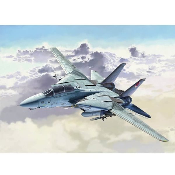 Flygplansmodell - REVELL - F-14 Tomcat United States Armed Forces - 97 stycken - 1/48 - Grå