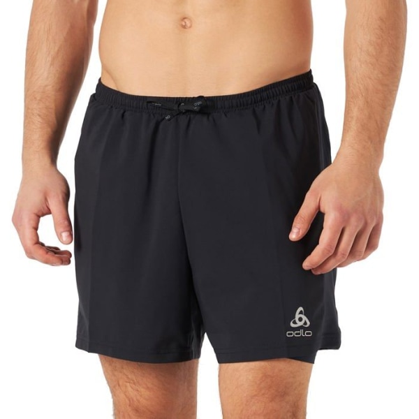 Löparshorts - Odlo atletiska shorts - 323072 - Herr 2 i 1 Essential 3 tums löparshorts Svart XL