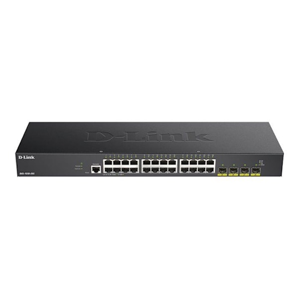 Switch - D-Link - DGS 1250-28X - 24 Giga Smart-portar - 4x10G SFP+ - Smart hantering