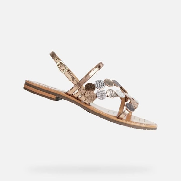 Platta sandaler dam - GEOX - D SOZY S - Bronze Gyllene - Exceptionell komfort - Original design Brons 36