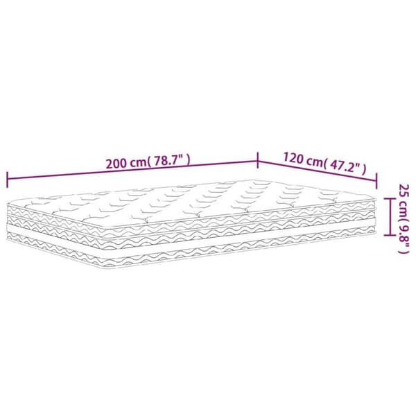 vidaXL Pocket Resårmadrass Medium 120x200 cm 372917