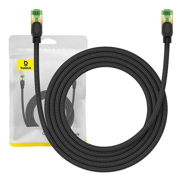 Baseus - B0013320C111-03 - Cat.8 Ethernet RJ45 flätad nätverkskabel, 40 Gbit/s, 2m (svart)