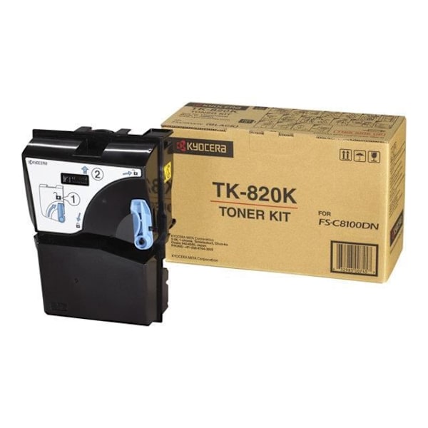 Kyocera TK-820K svart tonerkassett för FS-C8100DN - Räcker upp till 15 000 sidor