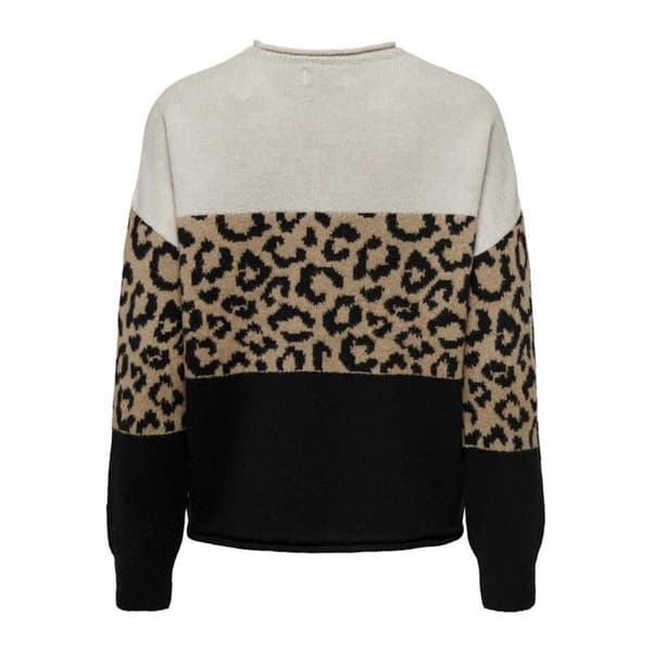 Pull col rond dam Only Jade Animal - moonbeam månstråle jag