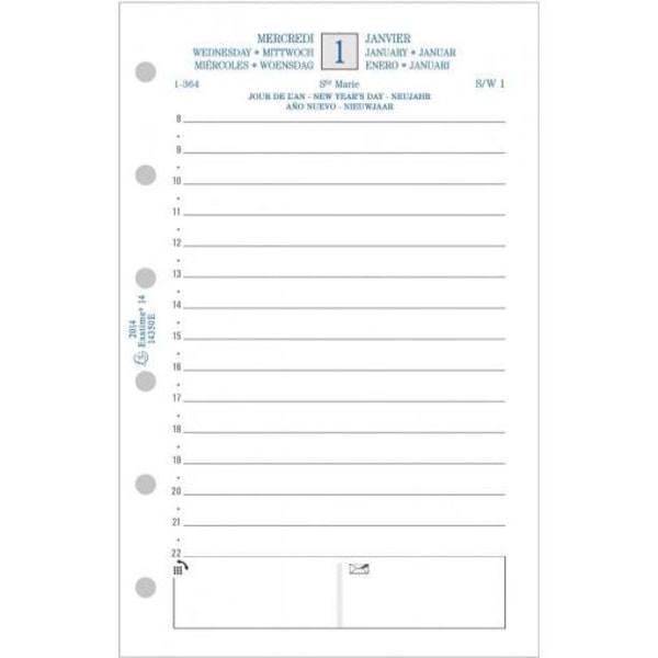 Exatime 14 Daily Refill 2d/sida - EXACOMPTA - Vit - Imprim'Vert®, PEFC® Vit