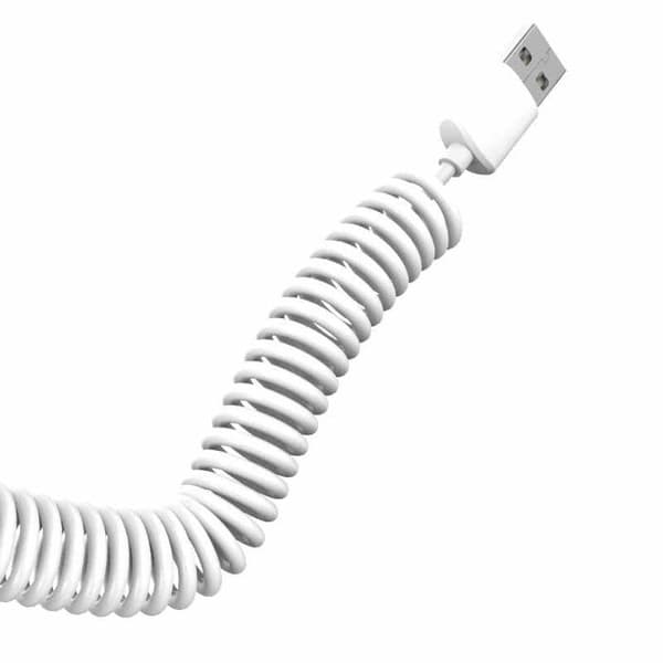 Laddare - Dudao 52186 - 2x USB-A 2,4 A - Kabel inkluderad - Vit Vit