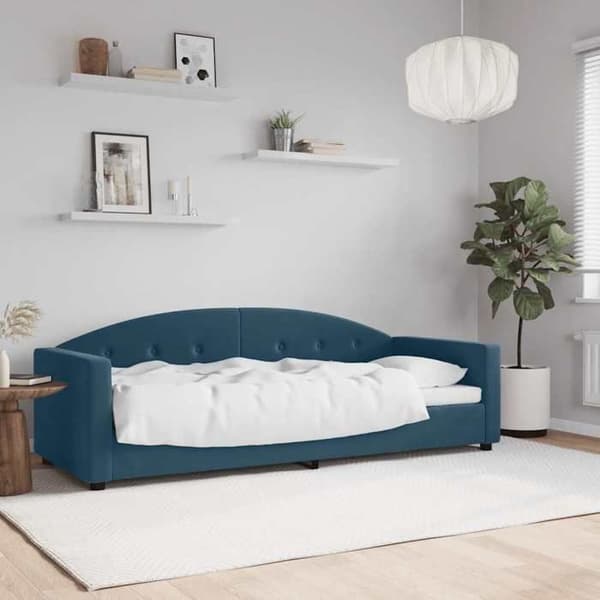 vidaXL Daybed Blå 80x200 cm Sammet 354128