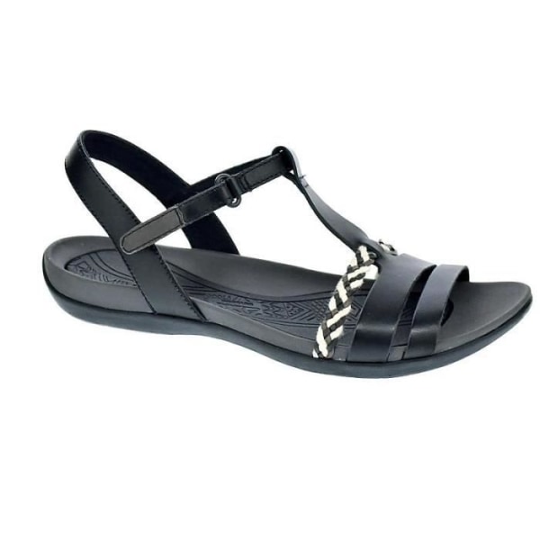 Clarks Tealite Garce-sandaler för kvinnor - Svart läder - Exceptionell komfort Svart 38