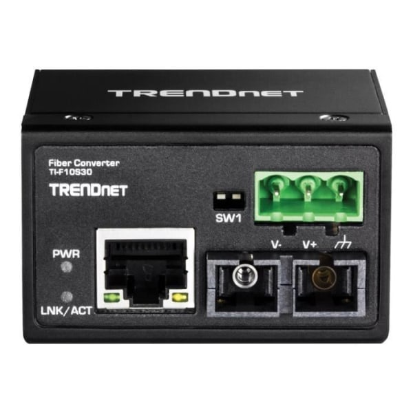 TRENDnet TI-F10S30 Fast Ethernet 10Base-T, 100Base-FX, 100Base-TX RJ-45 Fiberoptisk mediakonverterare - Single Mode SC...