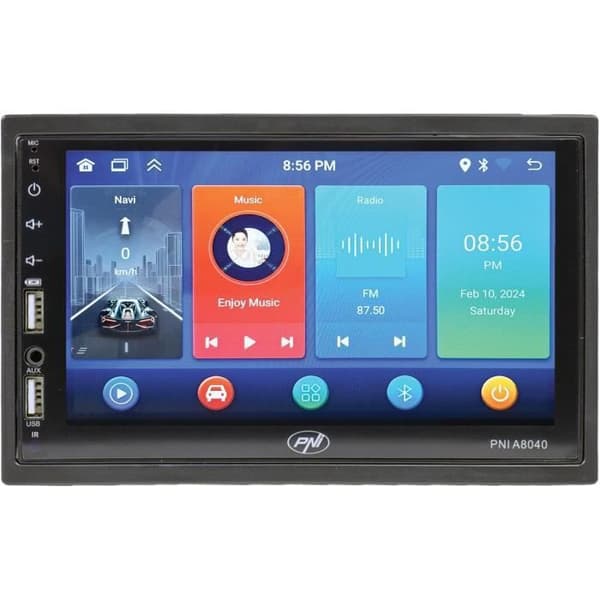 Multimedia-läsare - PNI - A8040 - Android 13 - 7-tums skärm - CarPlay och Android Auto