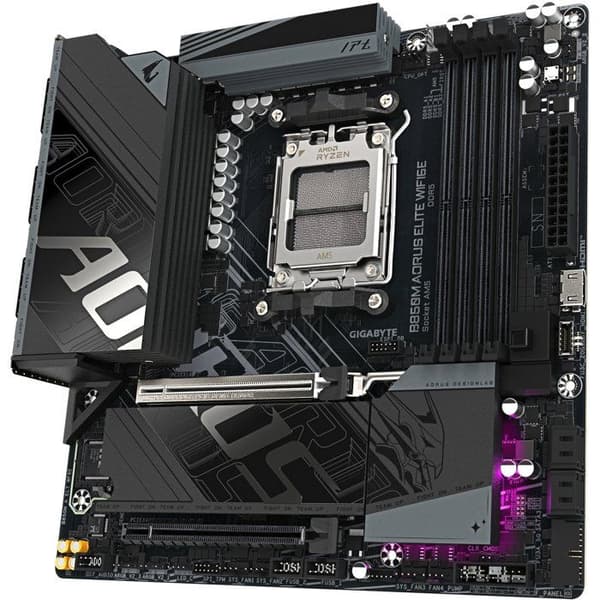 Moderkort - GIGABYTE - B850M AORUS ELITE WF6E - Micro-ATX-format - Chipset AMD B850 - DDR5 & PCIe 5.0 - WiFi 6E