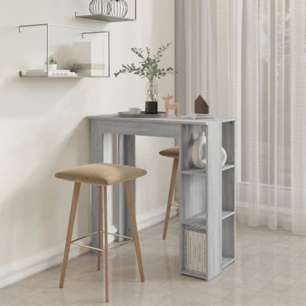 Barbord - vidaXL - Sonoma grå - Ingenjörsträ - 2/3 platser - Modernt design