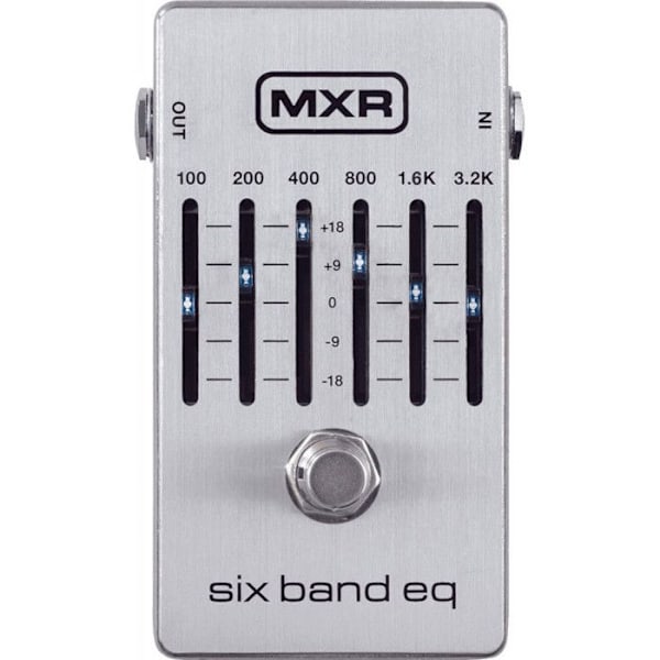 6-bands equalizer - MXR - M109S - True Bypass - kraftfulla LED-lampor - lätt hölje