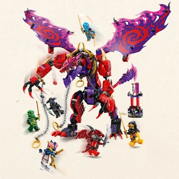 LEGO NINJAGO 71832 Croc-de-tonnerre: kaosdraken - Byggset från 8 år Flerfärgad