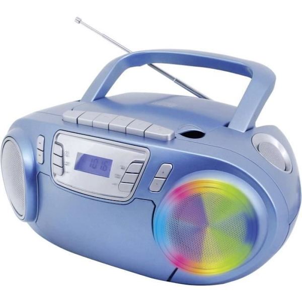 Radio-CD-spelare - soundmaster - SCD5800BL - FM - USB - Kassettdäck - Blå mikrofon Blå