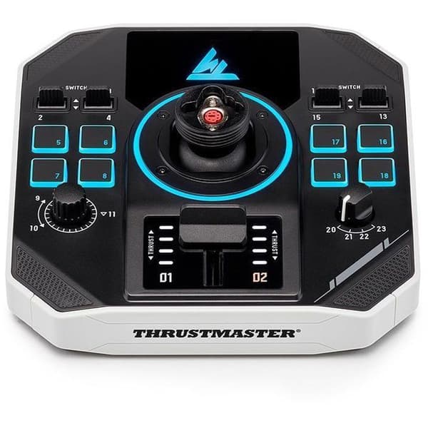 Joystick spatial - THRUSTMASTER - Sol-R 2 HOSAS Space Sim Duo - Ambidexter - 88 knappar - H.E.A.R.T. teknik 16 bitar Svartvitt