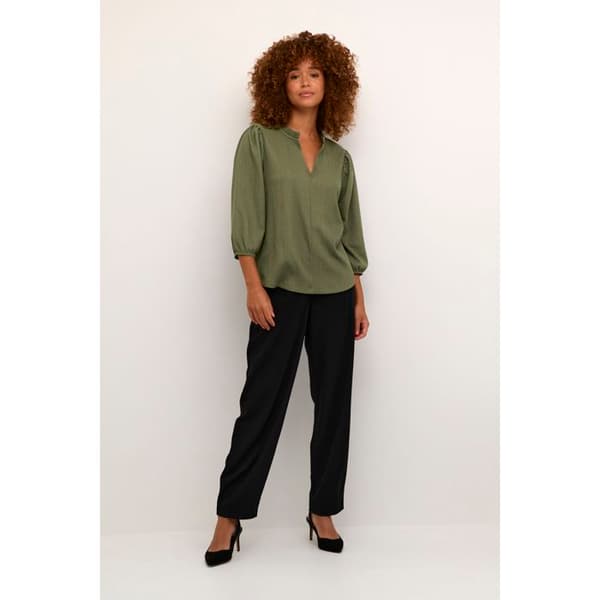 Blus dam KAFFE Katrine druvblad 38