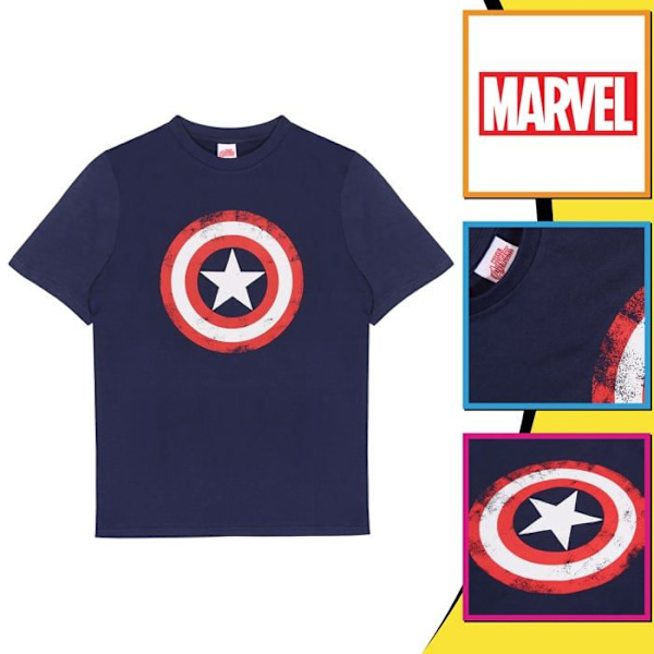 Popgear T-shirt - AVE00149MTS05 - Marvel Captain America Shield T-shirt herr Marin M