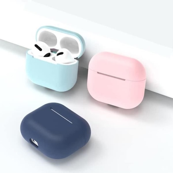 Silikonskydd för AirPods 3 - med synlig LED-fram - trådlös laddning - kompatibel med AirPods 3 202