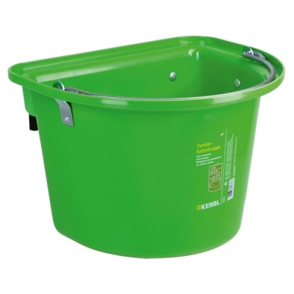 Foderautomat - KERBL - Grön - 12 liter - Robust PVC - Transporthandtag Grön