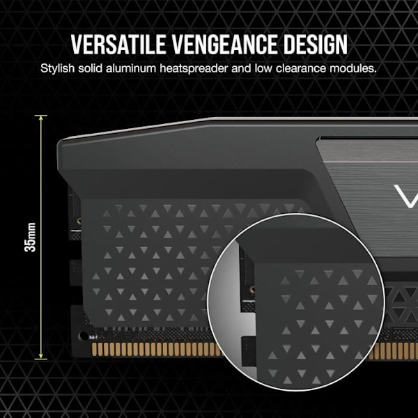 RAM-minne - CORSAIR - CMK64GX5M2B5600C40 - VENGEANCE - DDR5 - 64GB 2x32GB DIMM - 5600MT/s - CL 40 - 1.25V