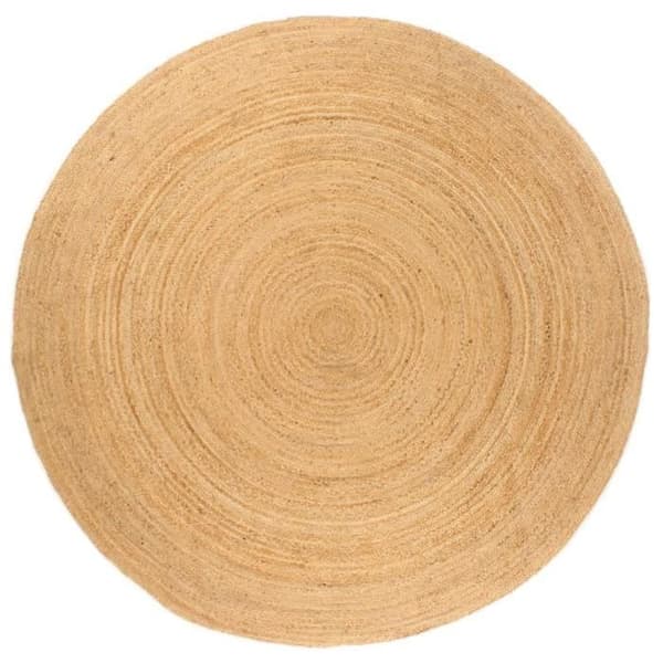 vidaXL Flätad jutematta 240 cm Rund 343586