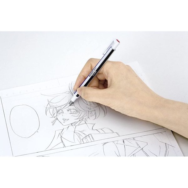 Precisiongummi - TOMBOW - Cirkulär - 12,1 x 0,7 x 1,2 cm - Vit - Unisex vitt och blått