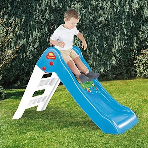 Slide - COLORBABY - Fisher-Price 77429 - Vikbar - Utomhus - 24 månader och uppåt Blå vit
